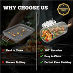 Rolling Grill Basket for Even Cooking