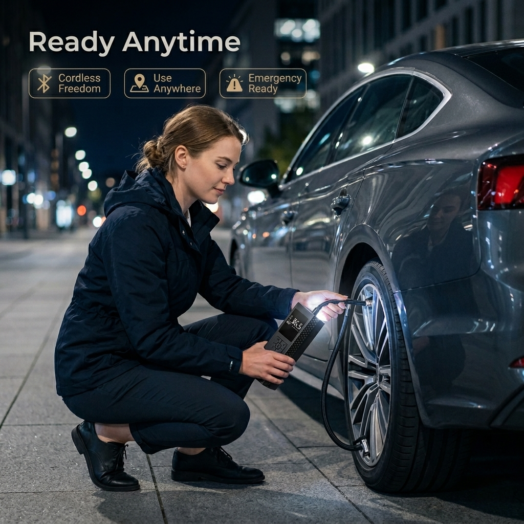 Cordless Tire Inflator with Digital Gauge