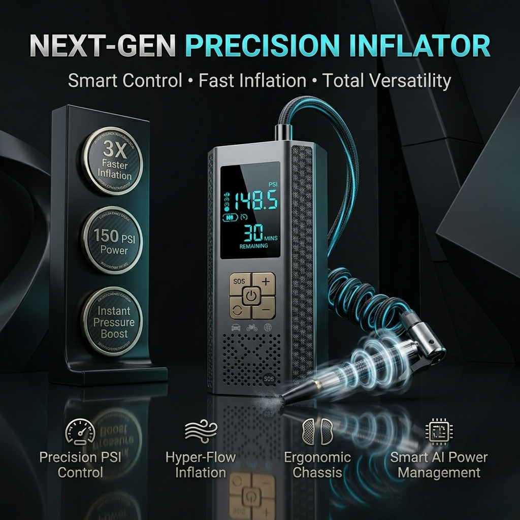 Cordless Tire Inflator with Digital Gauge