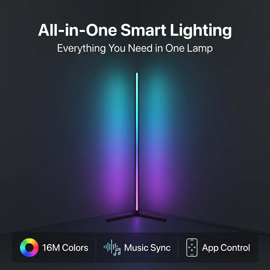 Smart RGB Floor Lamp with Remote Control
